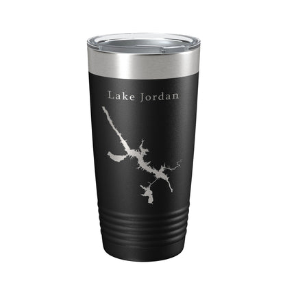 Lake Jordan Map Tumbler Travel Mug Insulated Laser Engraved Coffee Cup Alabama 20 oz-5