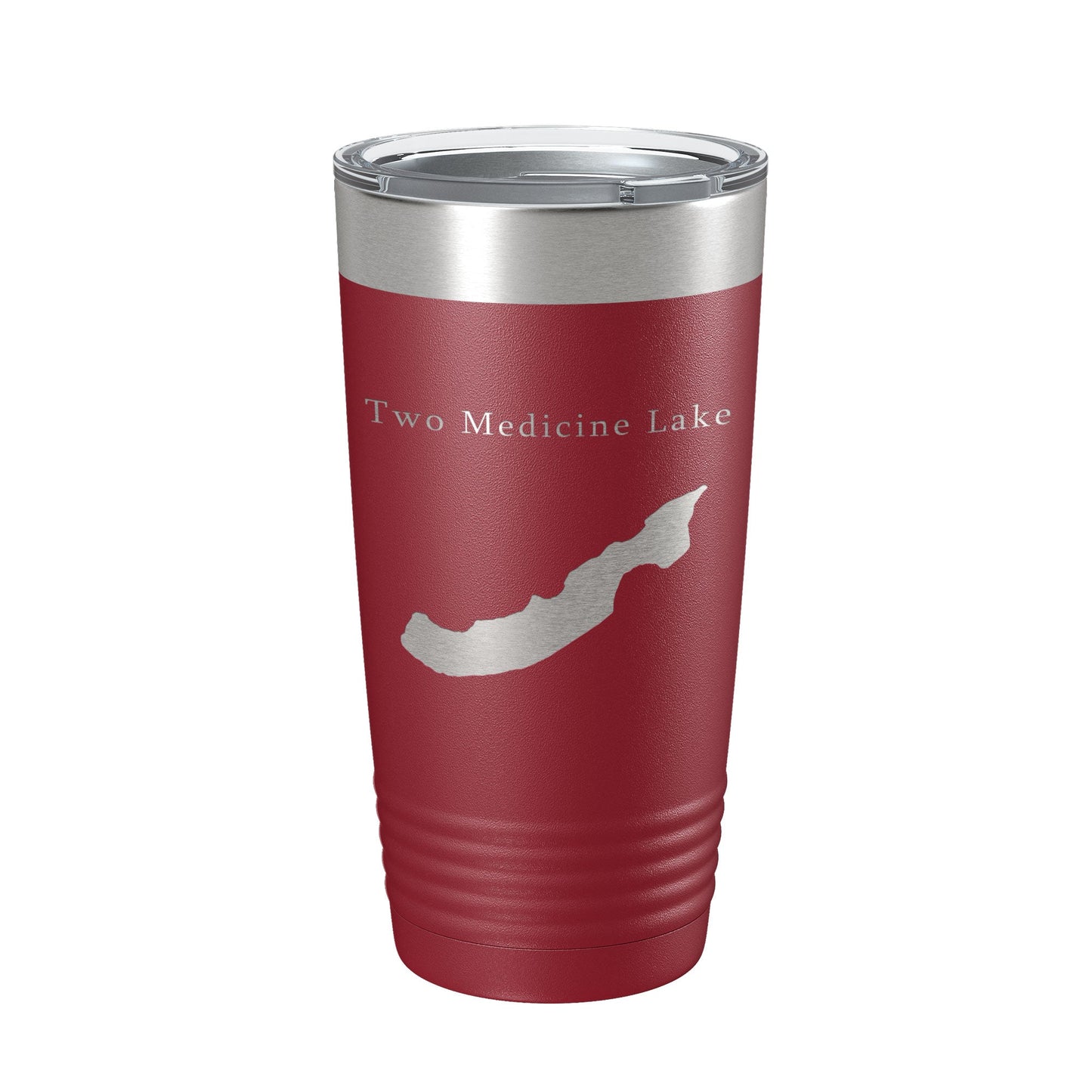 Two Medicine Lake Map Tumbler Travel Mug Insulated Laser Engraved Coffee Cup Montana 20 oz-18
