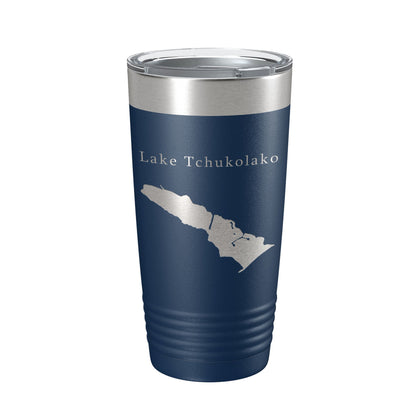 Lake Tchukolako Map Tumbler Travel Mug Insulated Laser Engraved Coffee Cup Georgia 20 oz-8