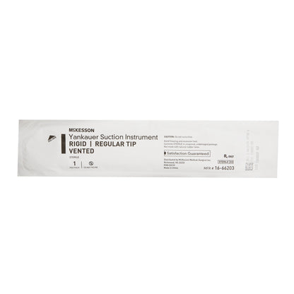 Suction Tube Handle McKesson Rigid Type Open Tip Yankauer Style Vented Sterile