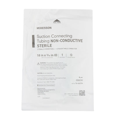 Suction Tubing McKesson Clear 3/16 Inch I.D. 1-1/2 Foot Length PVC Sterile
