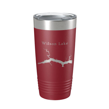 Wilson Lake Map Tumbler Travel Mug Insulated Laser Engraved Coffee Cup Alabama 20 oz-18