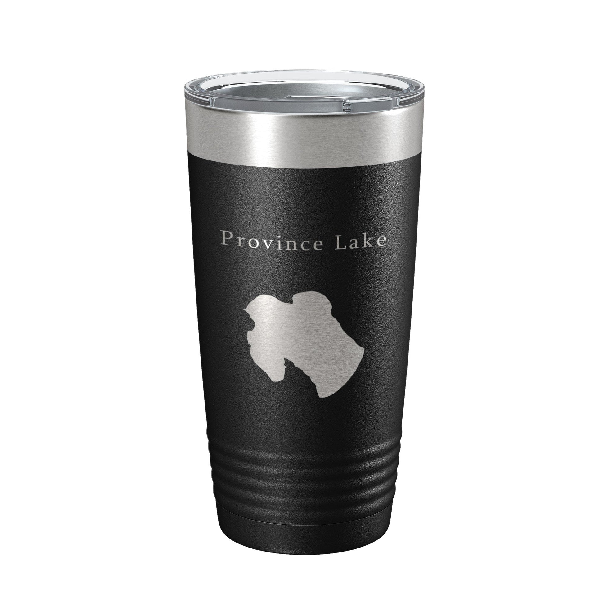 Province Lake Map Tumbler Travel Mug Insulated Laser Engraved Coffee Cup Maine 20 oz-0