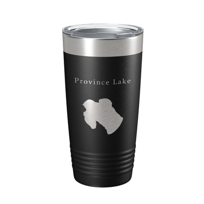 Province Lake Map Tumbler Travel Mug Insulated Laser Engraved Coffee Cup Maine 20 oz-0