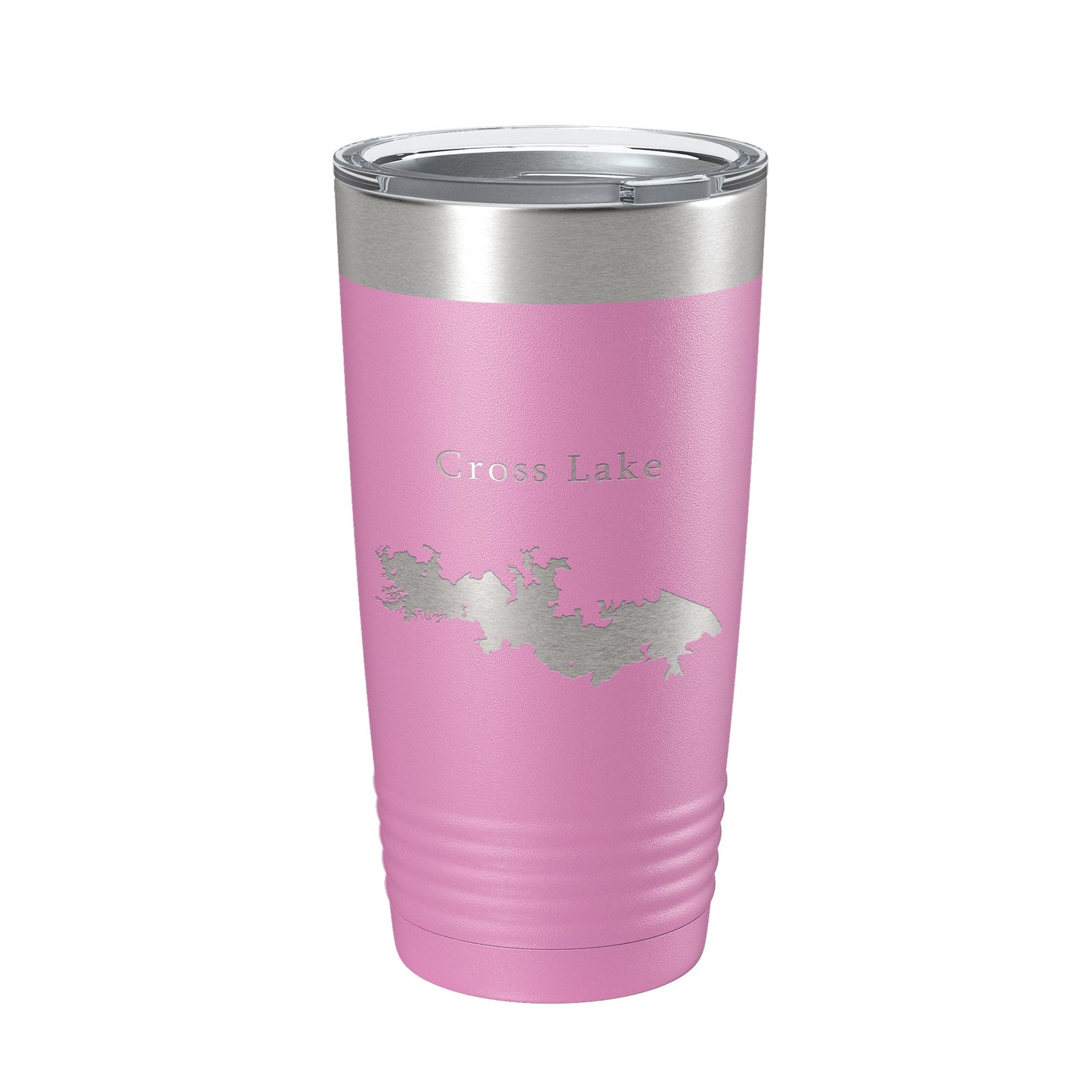Cross Lake Map Tumbler Travel Mug Insulated Laser Engraved Coffee Cup Shreveport Louisiana 20 oz-14