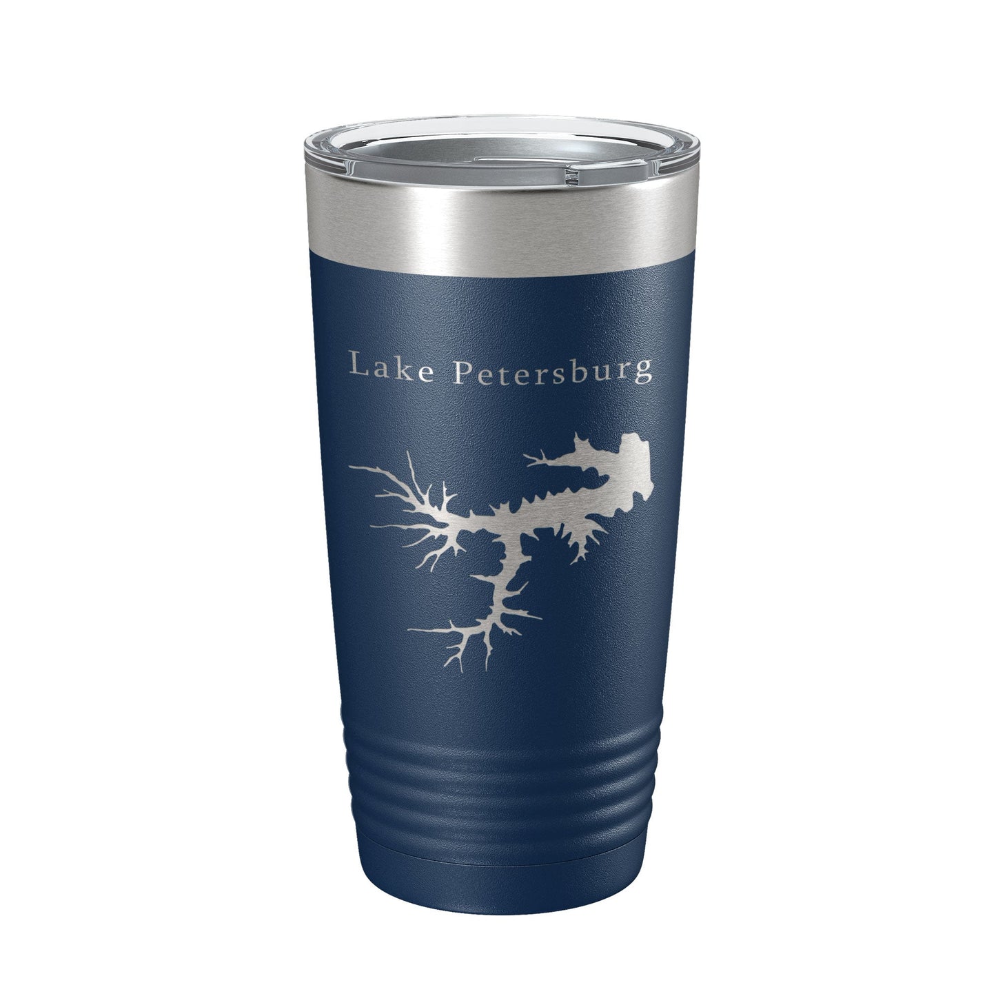 Lake Petersburg Map Tumbler Travel Mug Insulated Laser Engraved Coffee Cup Illinois 20 oz-8