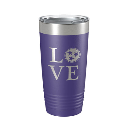 Tennessee Tristar Tumbler Love TN Travel Mug Gift Insulated Laser Engraved Coffee Cup Symbol 20 oz-15