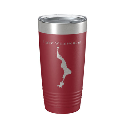 Lake Winnisquam Map Tumbler Travel Mug Insulated Laser Engraved Coffee Cup Laconia New Hampshire 20 oz-18