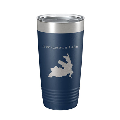 Georgetown Lake Map Tumbler Travel Mug Insulated Laser Engraved Coffee Cup Montana 20 oz-2