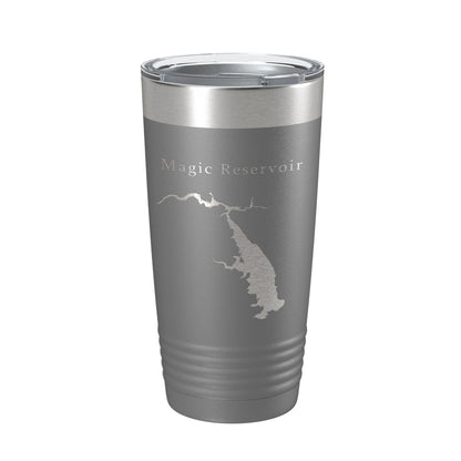 Magic Reservoir Tumbler Lake Map Travel Mug Insulated Laser Engraved Coffee Cup Idaho 20 oz-16