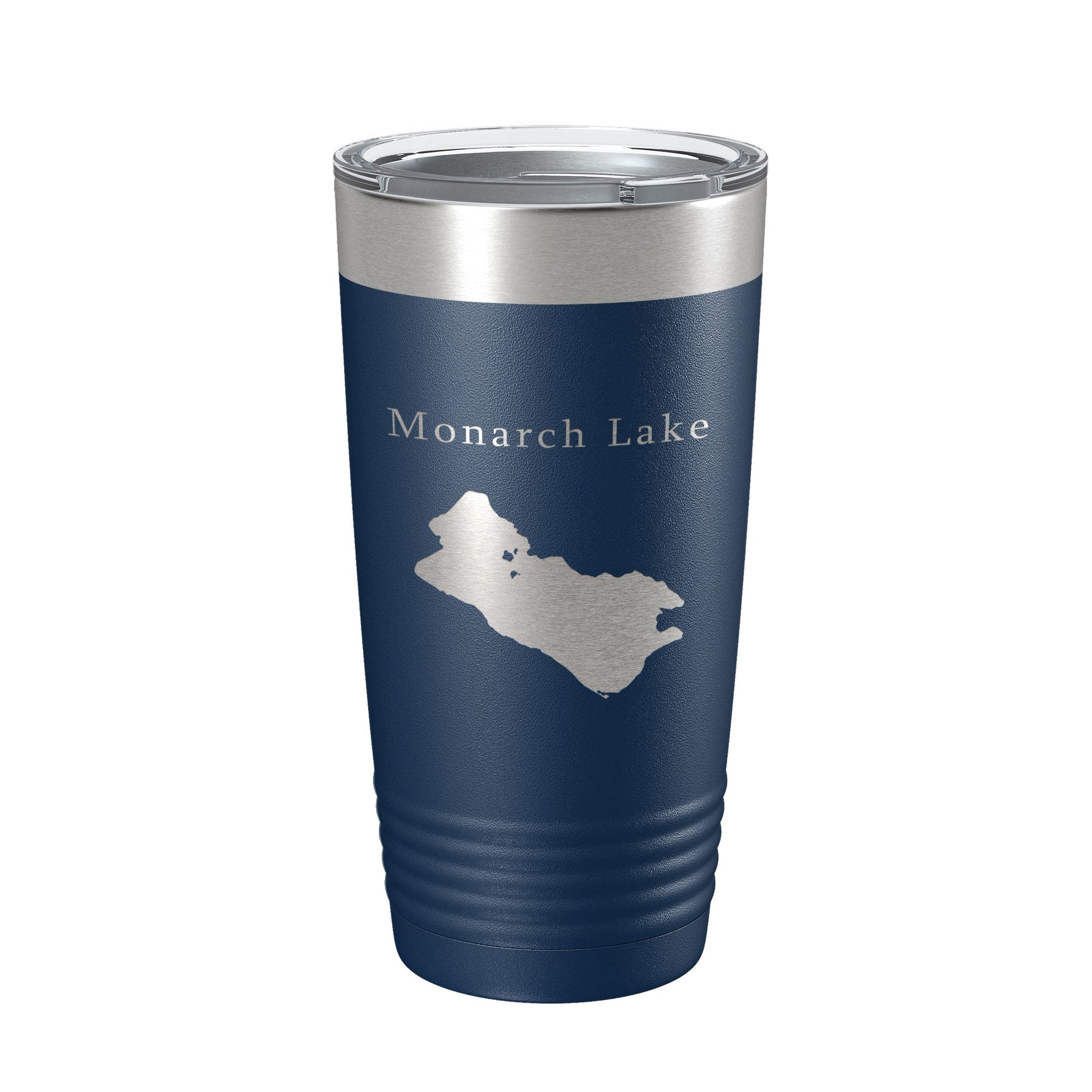 Monarch Lake Map Tumbler Travel Mug Insulated Laser Engraved Coffee Cup Colorado 20 oz-2