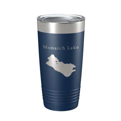 Monarch Lake Map Tumbler Travel Mug Insulated Laser Engraved Coffee Cup Colorado 20 oz-8