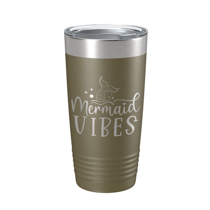 Mermaid Vibes Tumbler Travel Mug Insulated Laser Engraved Coffee Cup 20 oz-21