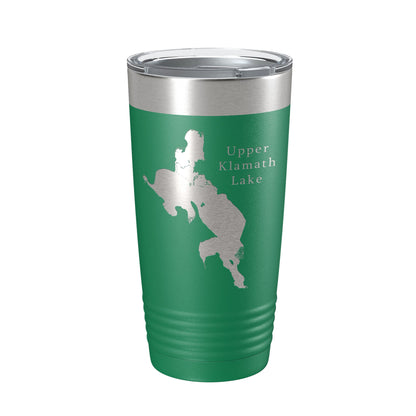 Upper Klamath Lake Map Tumbler Travel Mug Insulated Laser Engraved Coffee Cup Oregon 20 oz-9