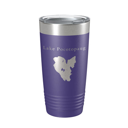 Lake Pocotopaug Map Tumbler Travel Mug Insulated Laser Engraved Coffee Cup Connecticut 20 oz-15