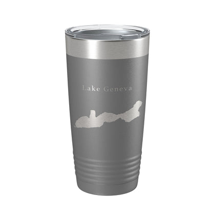Lake Geneva Map Tumbler Travel Mug Insulated Laser Engraved Coffee Cup Wisconsin 20 oz-16