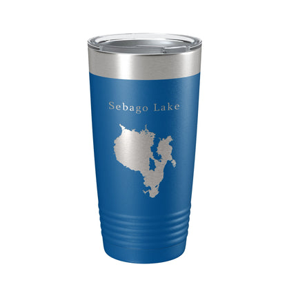 Sebago Lake Map Tumbler Travel Mug Insulated Laser Engraved Coffee Cup Maine 20 oz-6