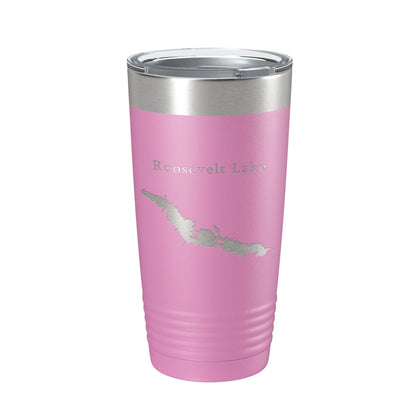 Theodore Roosevelt Lake Map Tumbler Travel Mug Insulated Laser Engraved Coffee Cup Arizona 20 oz-14