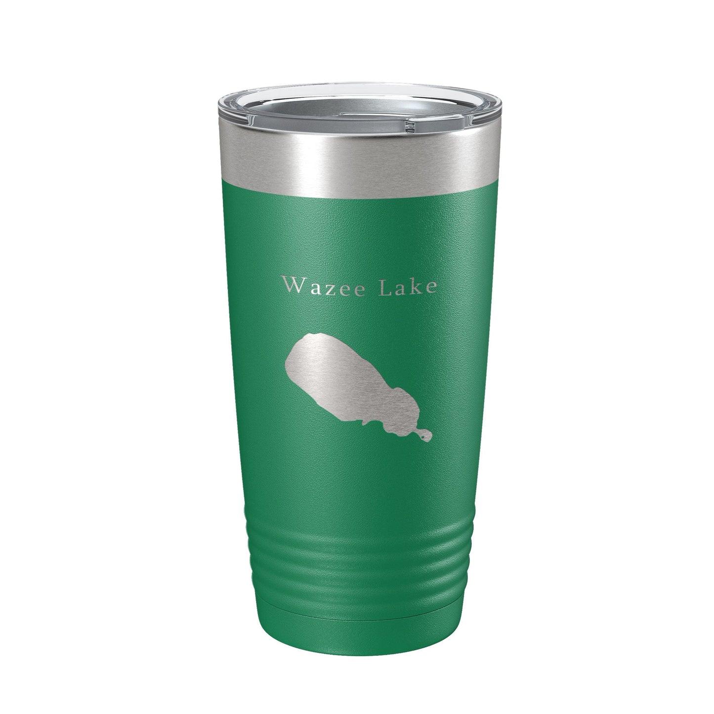 Wazee Lake Map Tumbler Travel Mug Insulated Laser Engraved Coffee Cup Wisconsin 20 oz-9