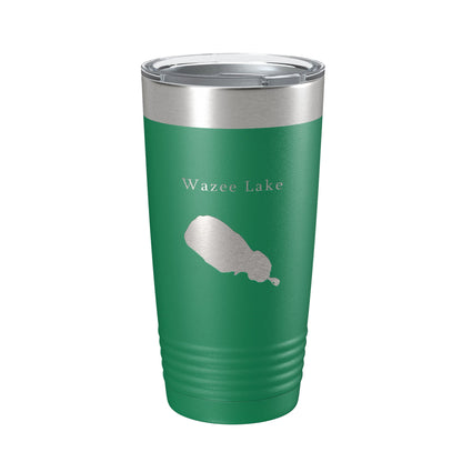 Wazee Lake Map Tumbler Travel Mug Insulated Laser Engraved Coffee Cup Wisconsin 20 oz-9