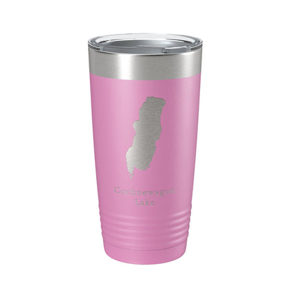 Cochnewagon Lake Pond Map Tumbler Travel Mug Insulated Laser Engraved Coffee Cup Maine 20 oz-14