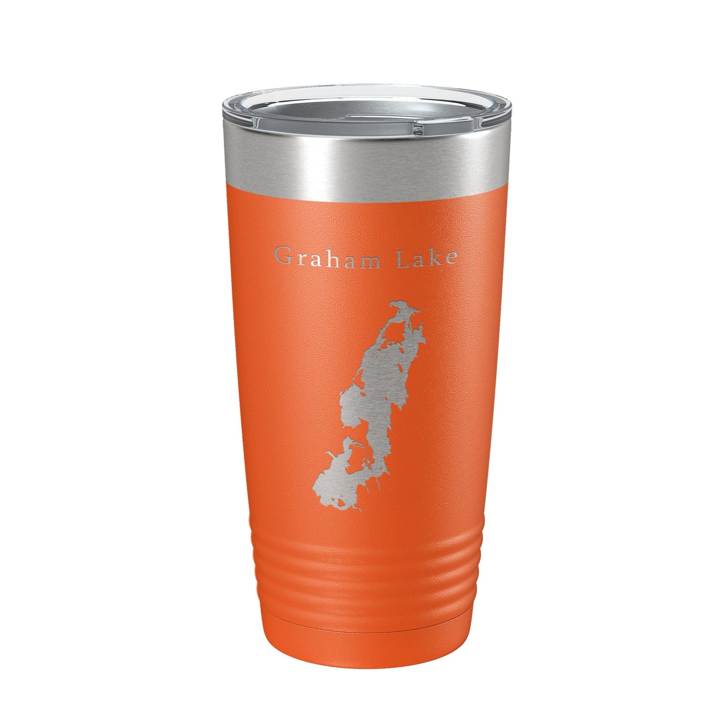 Graham Lake Map Tumbler Travel Mug Insulated Laser Engraved Coffee Cup Maine 20 oz-17