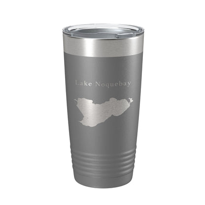 Lake Noquebay Map Tumbler Travel Mug Insulated Laser Engraved Coffee Cup Wisconsin 20 oz-16
