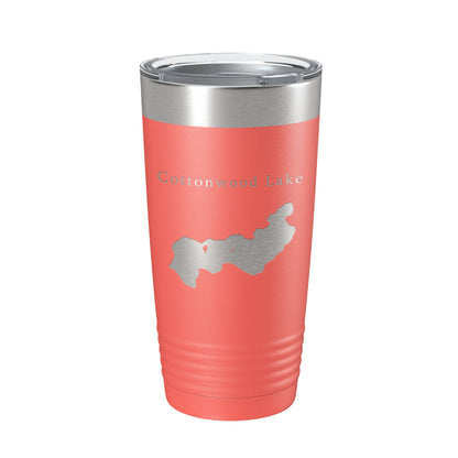 Cottonwood Lake Map Tumbler Travel Mug Insulated Laser Engraved Coffee Cup Alaska 20 oz-20