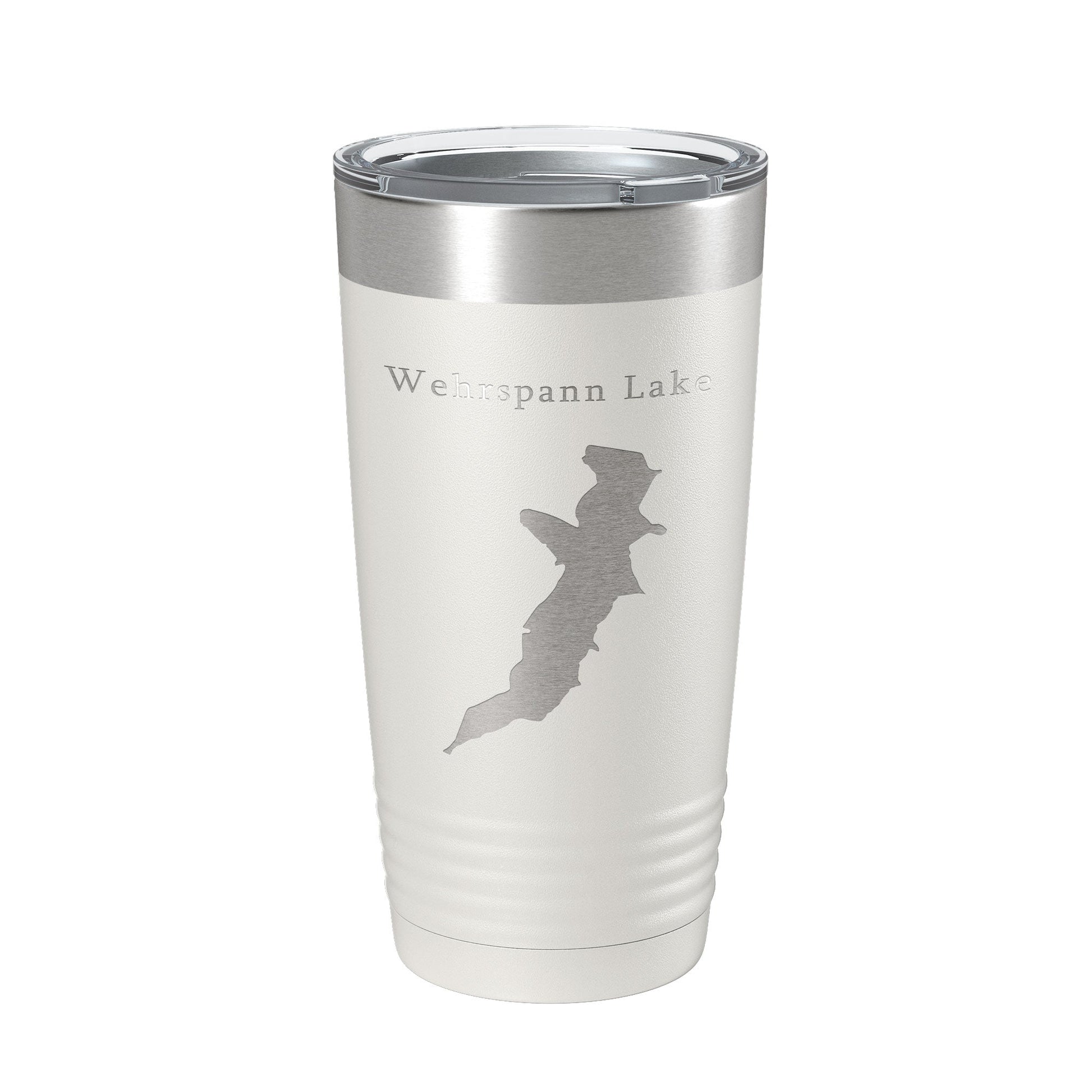 Wehrspann Lake Map Tumbler Travel Mug Insulated Laser Engraved Coffee Cup Nebraska 20 oz-1