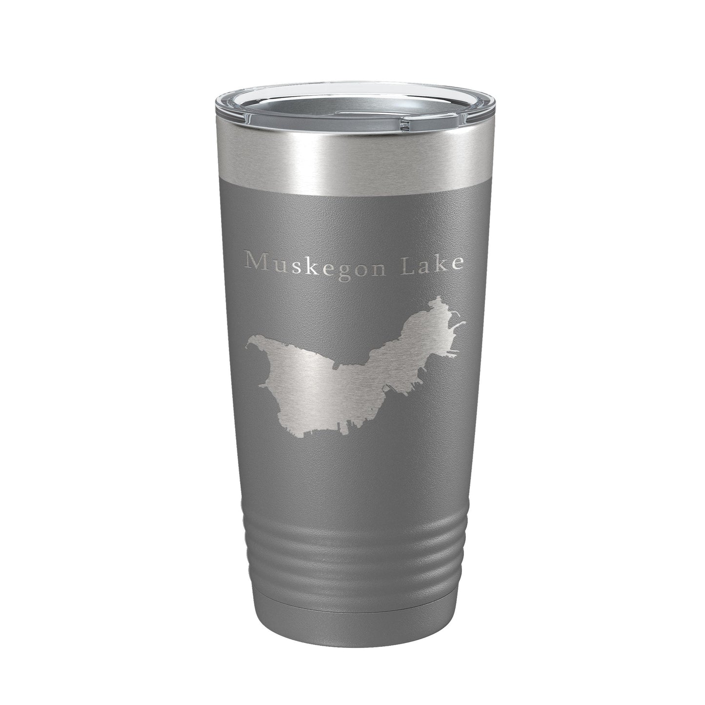 Muskegon Lake Map Tumbler Travel Mug Insulated Laser Engraved Coffee Cup Michigan 20 oz-16
