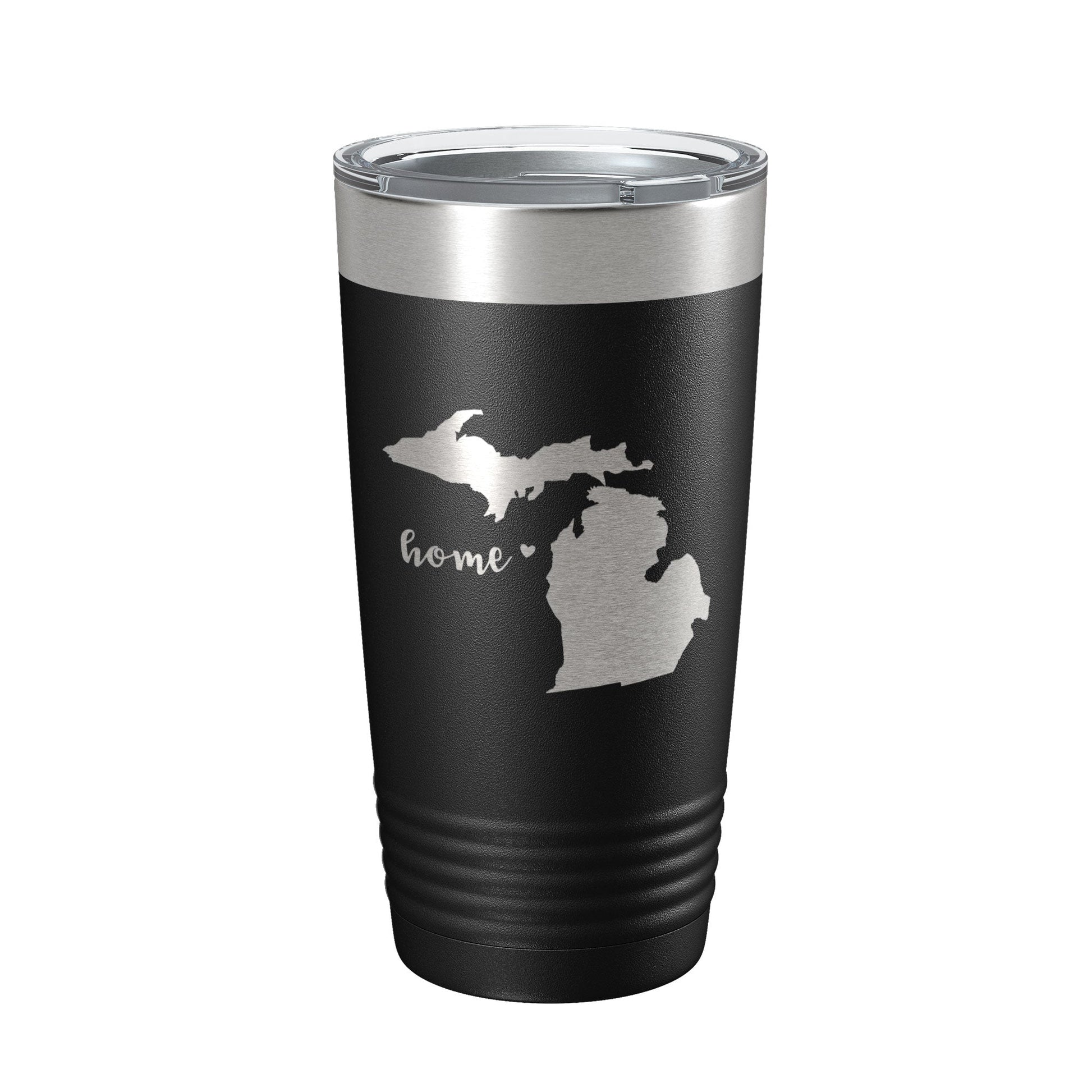Michigan Tumbler Home State Travel Mug Insulated Laser Engraved Map Coffee Cup 20 oz-0