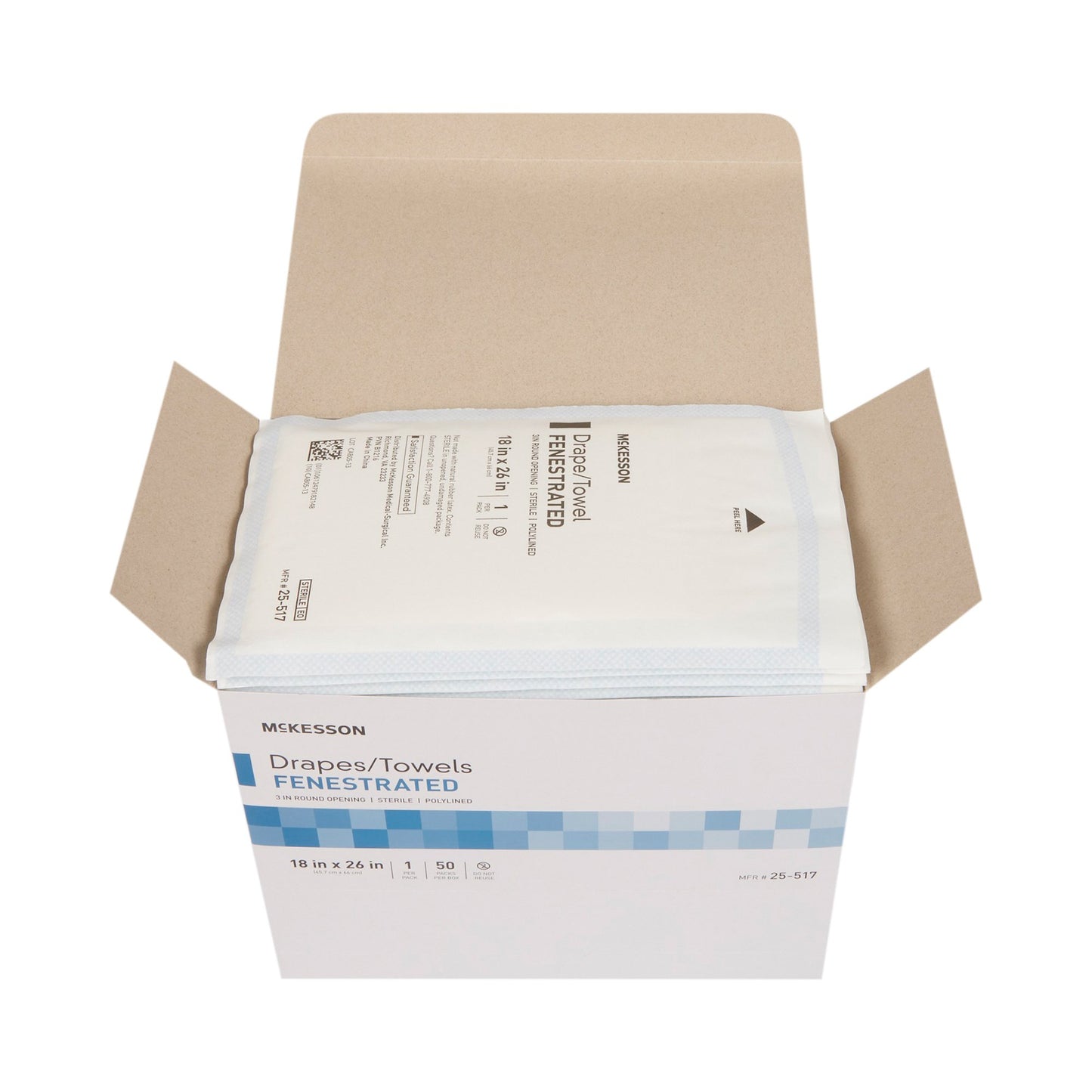 General Purpose Drape McKesson Poly Lined Towel Drape 18 W X 26 L Inch Sterile