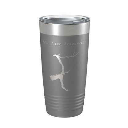 McPhee Reservoir Tumbler Lake Map Travel Mug Insulated Laser Engraved Coffee Cup Colorado 20 oz-16