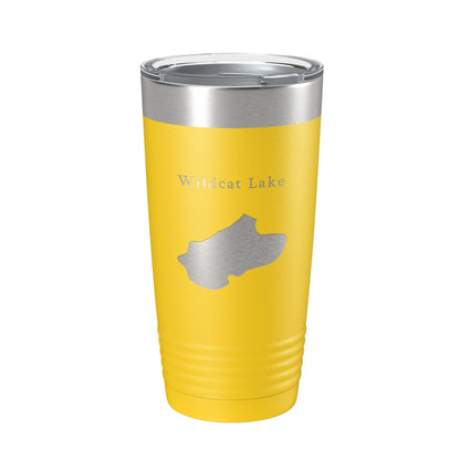 Wildcat Lake Map Tumbler Travel Mug Insulated Laser Engraved Coffee Cup Banner Elk North Carolina 20 oz-19