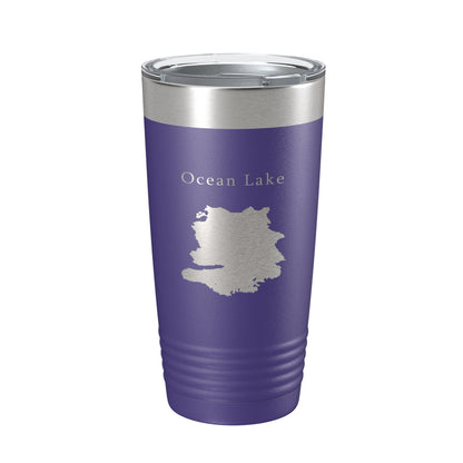 Ocean Lake Map Tumbler Travel Mug Insulated Laser Engraved Coffee Cup Wyoming 20 oz-15