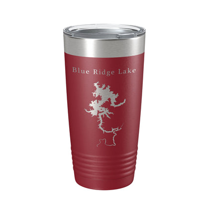 Blue Ridge Lake Map Tumbler Travel Mug Insulated Laser Engraved Coffee Cup Georgia 20 oz-18