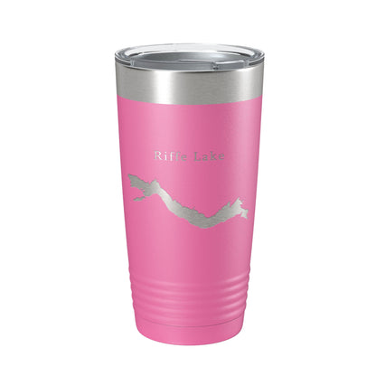 Riffe Lake Map Tumbler Travel Mug Insulated Laser Engraved Coffee Cup Washington 20 oz-11