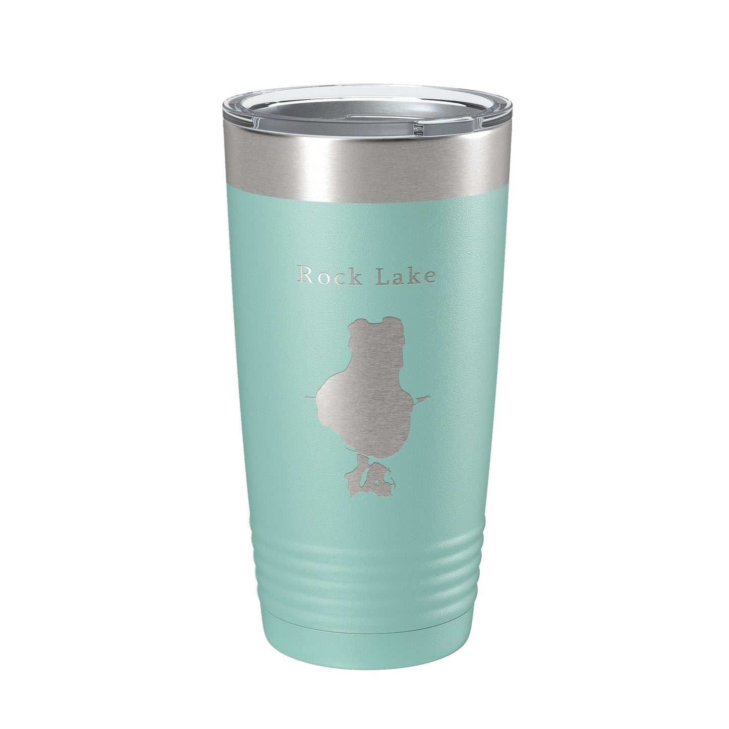 Rock Lake Map Tumbler Travel Mug Insulated Laser Engraved Coffee Cup Wisconsin 20 oz-12