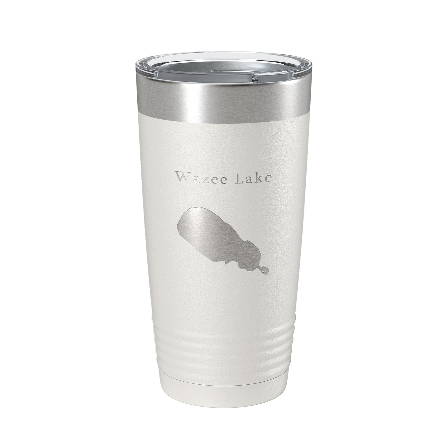 Wazee Lake Map Tumbler Travel Mug Insulated Laser Engraved Coffee Cup Wisconsin 20 oz-7