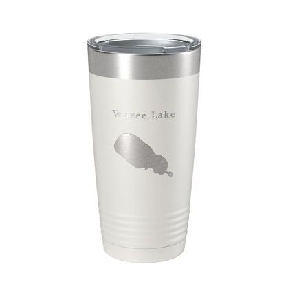 Wazee Lake Map Tumbler Travel Mug Insulated Laser Engraved Coffee Cup Wisconsin 20 oz-7