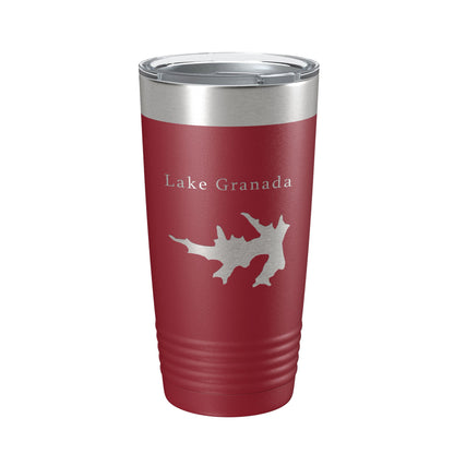 Lake Granada Map Tumbler Travel Mug Insulated Laser Engraved Coffee Cup Hot Springs Village Arkansas 20 oz-18