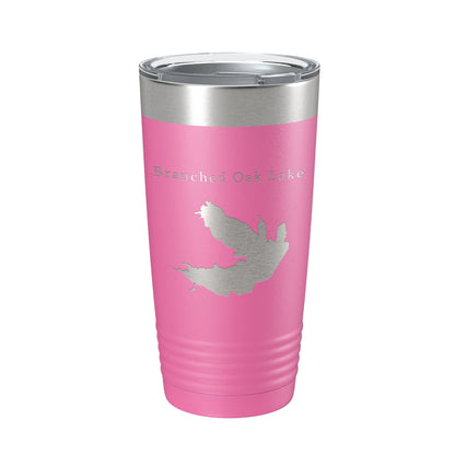 Branched Oak Lake Map Tumbler Travel Mug Insulated Laser Engraved Coffee Cup Nebraska 20 oz-11