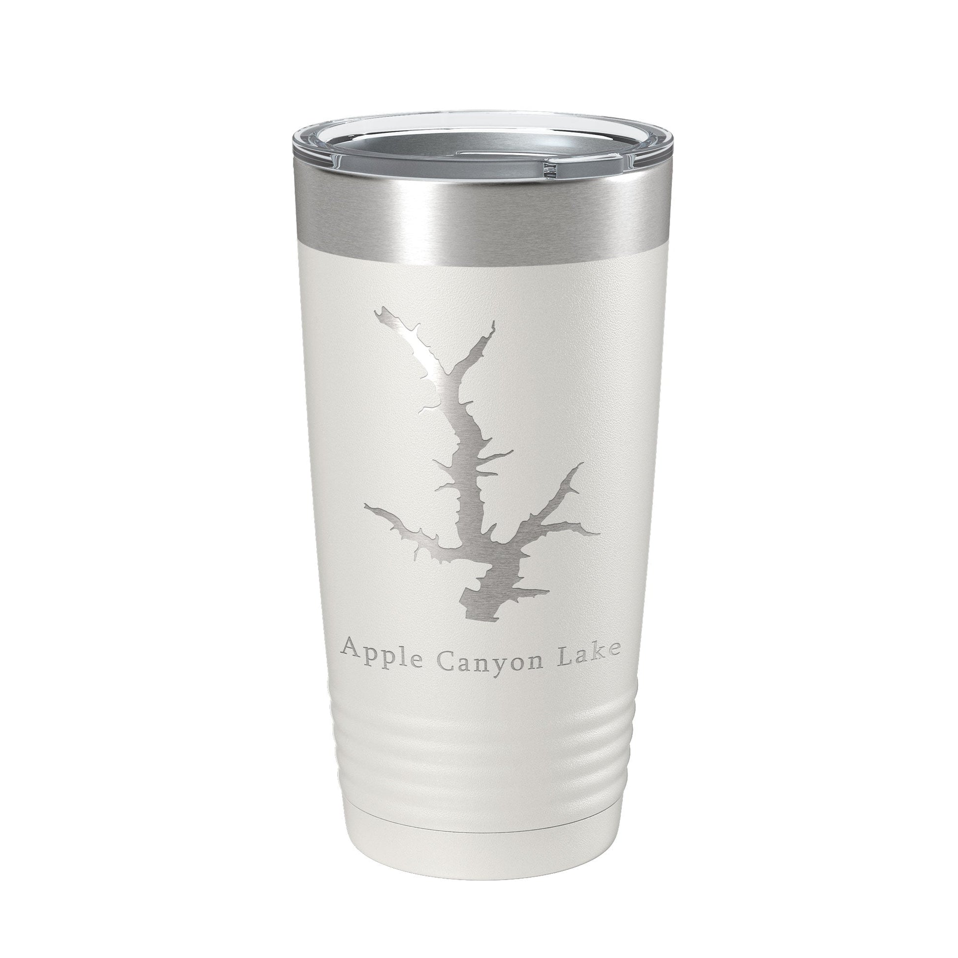 Apple Canyon Lake Map Tumbler Travel Mug Insulated Laser Engraved Coffee Cup Illinois 20 oz-1