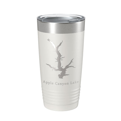 Apple Canyon Lake Map Tumbler Travel Mug Insulated Laser Engraved Coffee Cup Illinois 20 oz-7
