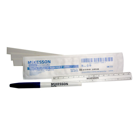 Skin Marker with Ruler and Labels Medi-Pak™ Performance Plus Prep-Resistant Gentian Violet Ink Sterile Full Size Dual Tip, Regular / Fine
