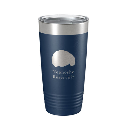Neenoshe Reservoir Tumbler Lake Map Travel Mug Insulated Laser Engraved Coffee Cup Colorado 20 oz-8