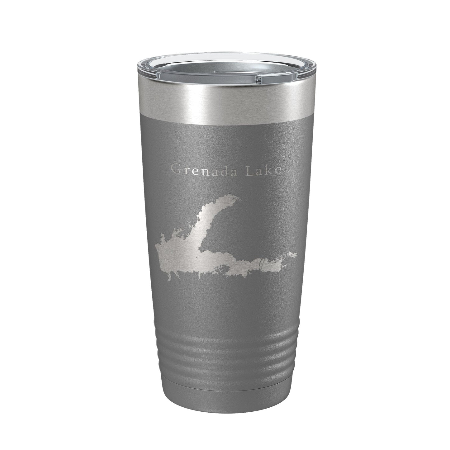 Grenada Lake Map Tumbler Travel Mug Insulated Laser Engraved Coffee Cup Mississippi 20 oz-16