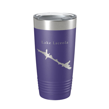 Lake Laceola Map Tumbler Travel Mug Insulated Laser Engraved Coffee Cup Blue Creek Georgia 20 oz-15