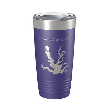 Lewisville Lake Map Tumbler Travel Mug Insulated Laser Engraved Coffee Cup Texas 20 oz-15