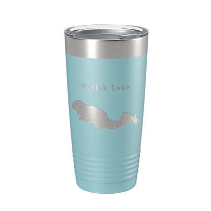Skilak Lake Map Tumbler Travel Mug Insulated Laser Engraved Coffee Cup Alaska 20 oz-13